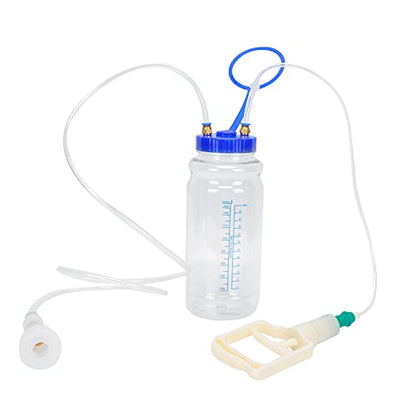 Portable Manual Goat Milking Machine with Vacuum Pressure Pump, Food Grade Plastic Bottle, PU Tubing, Fit Milk Liner, to, for Household Use, 2L Capacity (Single Sided) - size: Single Sided