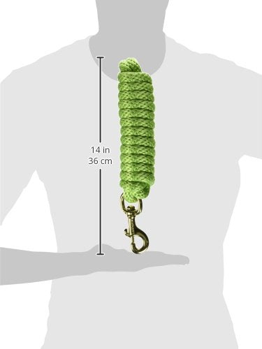 Hamilton 5/8" x 10' Poly Horse Lead Rope with Bolt Snap, Lime Green - color: Lime Green