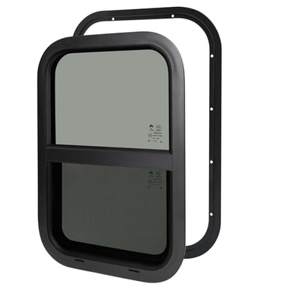 15"W x 22"H RV Windows for Cargo Trailer Camper,Tinted Vertical Sliding - size: 15"W x 22"H