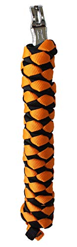 10' ft Horse Halter Lead Rope Heavy Duty 3/4 Dia Panic Snap Orange Black 60524 - color: Orange/Black