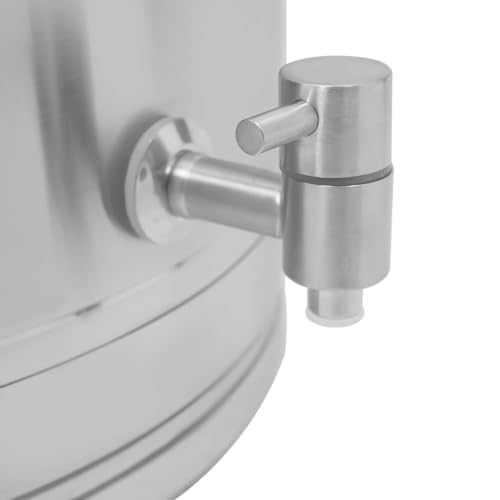 DYNAMI 16.9Gal 304 Stainless Steel Milk Bucket with Faucet,Thickened Stainless Steel Milk Can w/Sealing Lid, Large Liquid Container Storage,for Milk,Wine, Oil Storage Transport (64L/16.9gal,w/Faucet) - size: 16.9gal