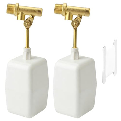 GASHER 2PCS 3/8" Water Float Valve, Water Level Controller for Water Troughs, Fountains, Water fountains, Water Tanks, Ponds
