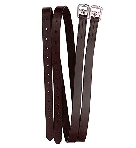 Majestic Ally Genuine Leather English Stirrup Leather (Pair) - color: Chestnut, size: 60 inch
