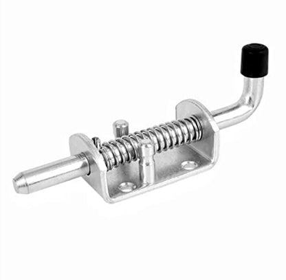 1PC Heavy Duty Stainless Steel 304 Spring Loaded Barrel Bolt Latch Lock,Latch Pin for Door Shed Gate or Tailgate Trailer Garage (Overall Length :155mm/ 6.1inch) - size: Overall Length :155mm/ 6.1inch
