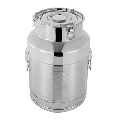 28 Liter Milk Canister Stainless Steel Milk Transport Can Sealed Milk Can Stainless Steel Milk Pail Bucket 7.39 Gallon Anti-Leak Stainless Steel Liquid Storage Container