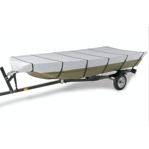 GOODSMANN 300D Trailerable Jon Boat Cover 18 ft 75 in Beam Gray - size: Model D, 18ft Length, Beam Width to 75 inches