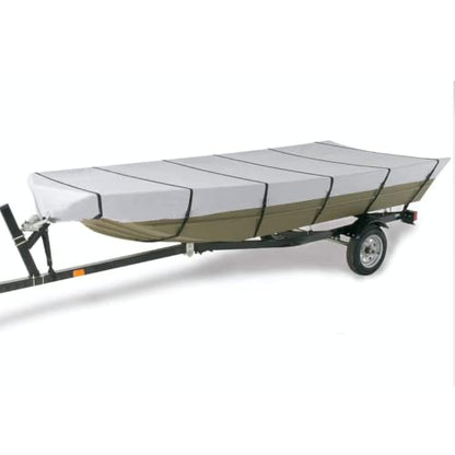 GOODSMANN 300D Trailerable Jon Boat Cover 18 ft 75 in Beam Gray - size: Model D, 18ft Length, Beam Width to 75 inches