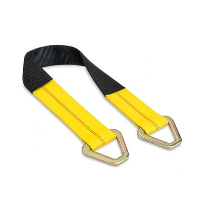 2" × 29" Premium Axle Tie Down Strap with D Rings, Heavy Duty Auto Axle Tow Straps with Protective Sleeves, Adjustable Tie Down Strap for Securing Car Transport, Car Accessories