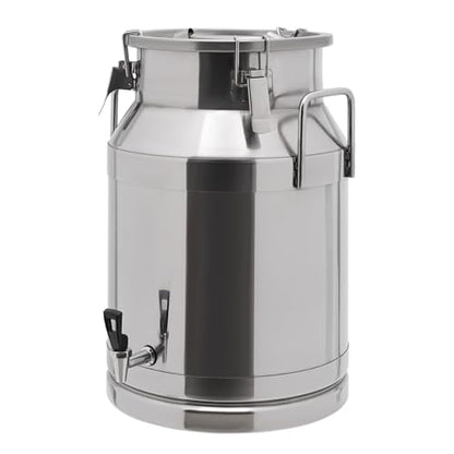 Stainless Steel Milk Can, 30 Liter Seamless Milk Jug Wine Pail Bucket with Spigot 7.93 Gallon Anti-Leak Liquid Storage Container Milk Pail with Sealed Lid Heavy Duty (30L with Spigot) - size: 30L with Spigot