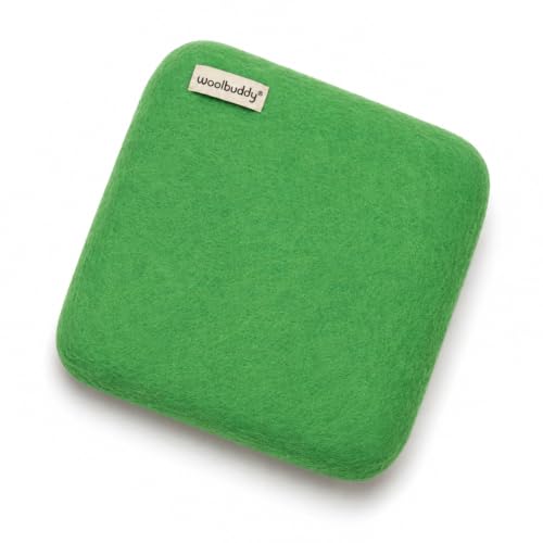 Woolbuddy Needle Felting Mat 10 x 10 x 1.5 Inch (Green), Pure Wool Felt Pad - color: Green