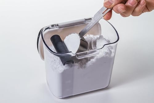 ProKeeper 1 Quart Airtight Powdered Sugar Storage Container – Grey, BPA-Free Plastic - color: Grey, size: 1 Piece