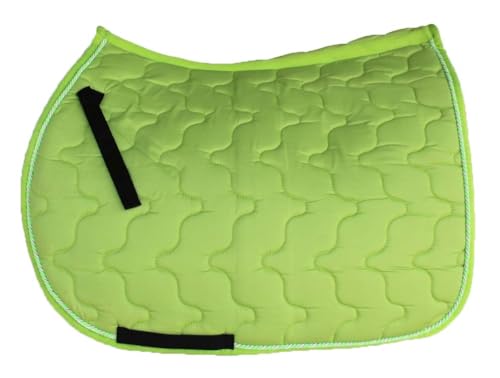 Horse English Quilted Contoured All-Purpose Trail Saddle Pad 72TS41 - color: Lime Green