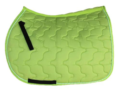 Horse English Quilted Contoured All-Purpose Trail Saddle Pad 72TS41 - color: Lime Green