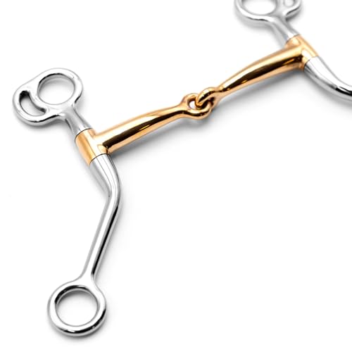 Jeffers Equine Horse Bits, Durable Training Horse Tack, Western Riding Equipment, Equestrian Accessories - style: Copper Snaffle Mouth Training Bits