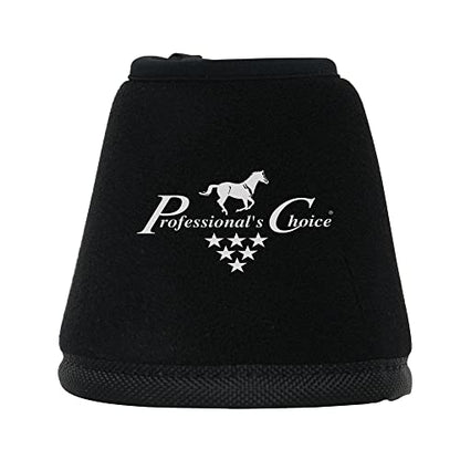 Professional's Choice Quick-Wrap Bell Boots | Ultimate in Hoof and Soft Tissue Protection | 360 Degree Wrap | Small, Medium, Large - color: Black, size: Medium