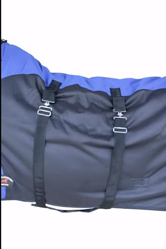 Challenger 1200D Horse Turnout Waterproof Heavy Weight Winter Blanket 5EE20RB - color: Royal Blue Black, size: 64 inches