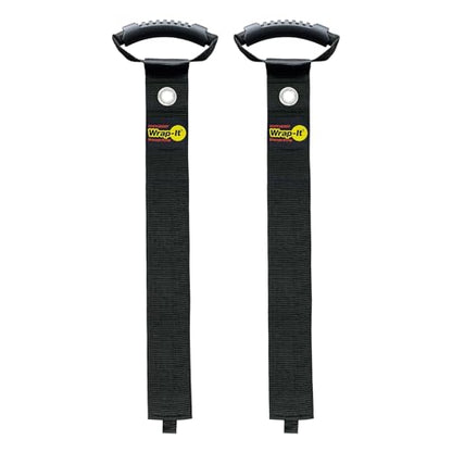 Easy-Carry Wrap-It Storage Straps - 48” (2-Pack) Black with Grommet - color: Black, size: 48" (2 Pack) with Grommet