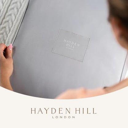 Hayden Hill Luxury Organic Cotton Sweater Storage Bag For Cashmere 15 Inch - color: Light Gray
