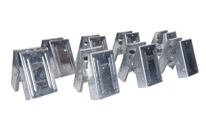 Century Drill & Tool 72998 Saw Horse Brackets, 8 Piece | 400lbs weight capacity, Rust-resistant coating, Galvanized metal brackets, For use with standard 2x4 lumber - size: Set of 8