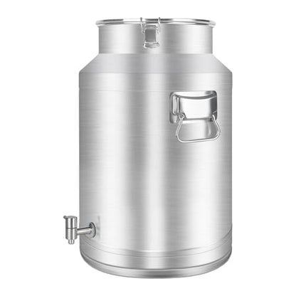 50 Liter 13.2 Gallon Milk Can 304 Stainless Steel Milk Bucket Heavy Duty Wine Pail Bucket with Spigot Milk Can Tote Jug with Sealed Lid for Milk and Wine (50L) - size: 50L