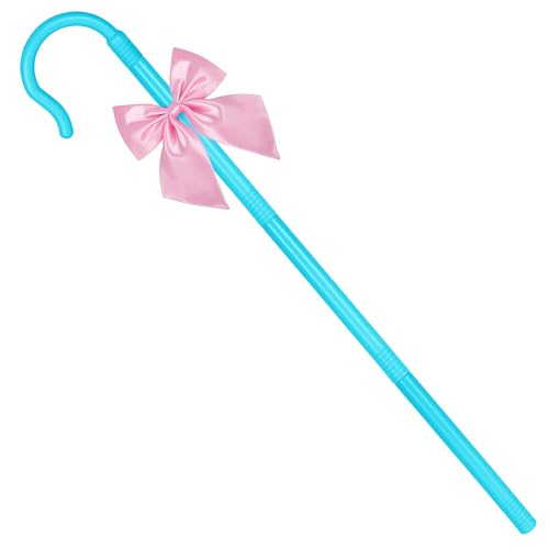 Servllcell Shepherd Staff Prop,Plastic Shepherd Hook Staff Stick Cane Costume Accessory,Halloween Staff Cosplay - color: Blue-p