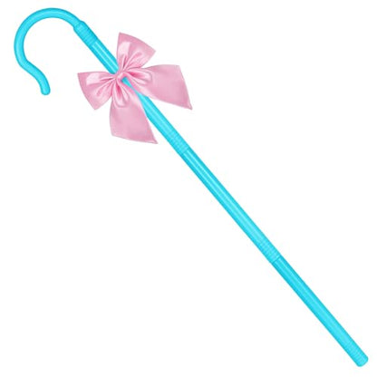 Servllcell Shepherd Staff Prop,Plastic Shepherd Hook Staff Stick Cane Costume Accessory,Halloween Staff Cosplay - color: Blue-p