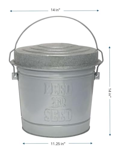 Behrens 6 Gallon Embossed Locking Lid Feed & Seed Can (2 pack) - size: 2 Cans