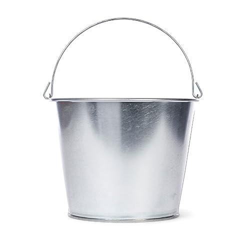 5 Quart Galvanized Steel Pail, Metal Bucket - color: 5 Quart Steel Pail
