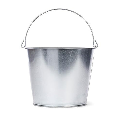 5 Quart Galvanized Steel Pail, Metal Bucket - color: 5 Quart Steel Pail