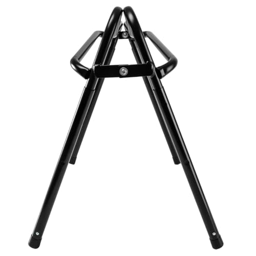 Country Pride Adjustable Saddle Stand, Black Enameled Steel, Collapsible for Storage, Height 20 to 32 Inches, Portable for Car Transport, Barn or Home Use