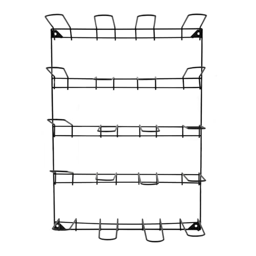 5-Tier Wall-Mounted Stable Tack Storage Rack with 20 Hooks, Stable Tool Storage Rack for Horse Racing Protective Gear, Horse Blankets