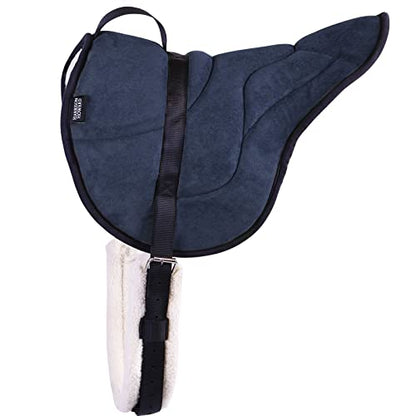 Harrison Howard Equestrian Saddle Pad Horse Riding Pad Bareback Pad with Girth - color: Navy