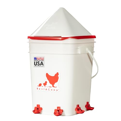 RentACoop LG Thermo Bucket Belt and 5 Gal Corner Bucket Waterer