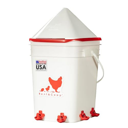RentACoop LG Thermo Bucket Belt and 5 Gal Corner Bucket Waterer