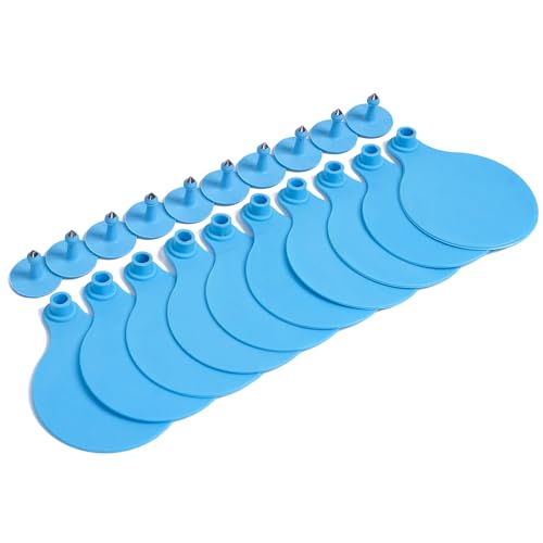 Large Cattle Ear Tags, Animal Identification Card Blank Livestock Ear Tags for Cow Cattle Calf Pig Goat Sheep Horse 50 Pieces (Blue) - color: Blue