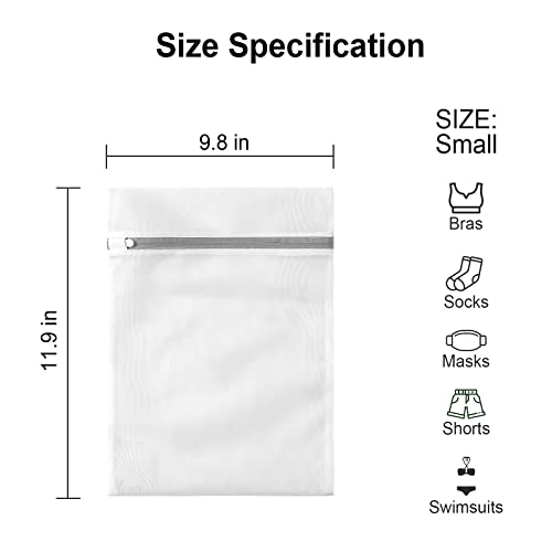 3 Pack Small Mesh Laundry Bags by MDSXO- Small Durable Lingerie Delicates Bag for Washing Machine for Socks, Bra, Mask,Baby Clothes 10 * 12 inch [3 Pack] - size: 3S(Baby Size)