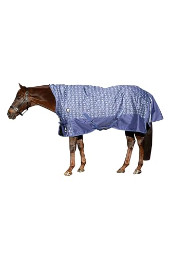 Equinavia Arktis Extended Neck Mid Weight Turnout Blanket 200g - Skipper Blue - 78 in - color: Skipper Blue, size: 78 in