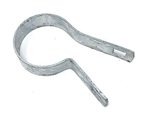 (10 Pack) Tension Bands with Bolts & Nuts for Chain Link Fence, Gate, Posts (1-7/8") - size: 1-7/8"