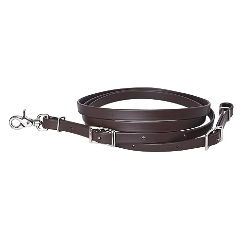 HILASON Western Horse Biothane Leather Rein, Full Size - color: Brown