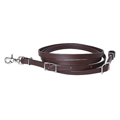 HILASON Western Horse Biothane Leather Rein, Full Size - color: Brown
