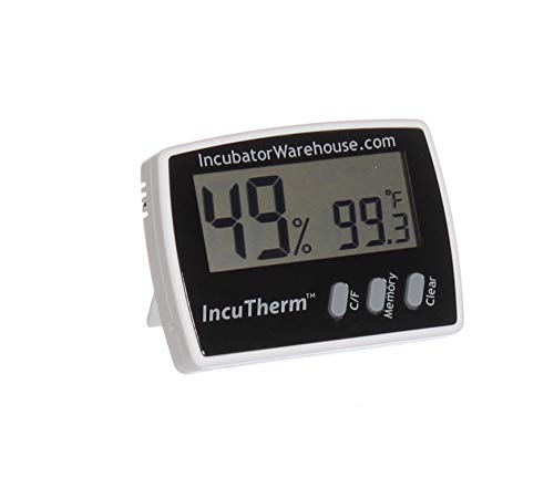 IncuTherm Digital Display Thermometer and Hygrometer for Egg Incubator
