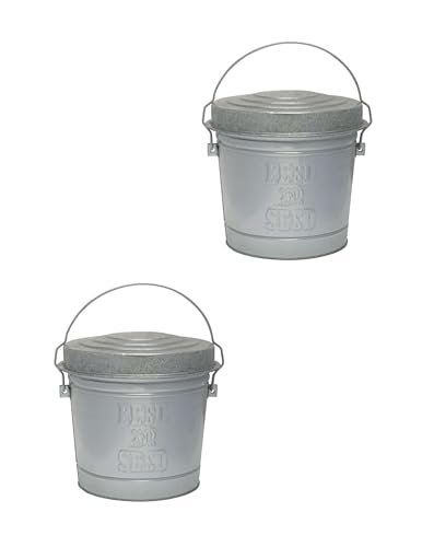 Behrens 6 Gallon Embossed Locking Lid Feed & Seed Can (2 pack) - size: 2 Cans
