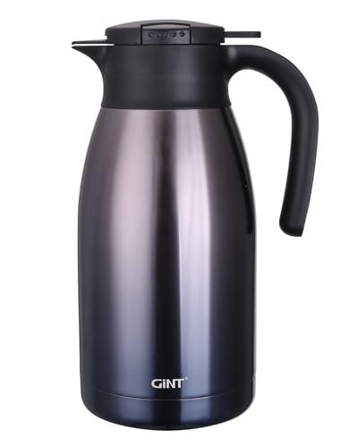 GiNT 1.9L / 64Oz Thermal Coffee Carafe, Insulated Stainless Steel Coffee Carafes for Keeping Hot/Double Walled Vacuum Thermal Carafe (Purple) - color: Purple, size: 64.2 Ounces