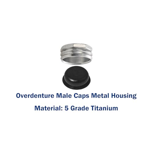 implants Replacement Male Caps Metal Housing 0.8 lbs 1.2 lbs 2.4 lbs (Overdenture Male Caps KIT) - color: Overdenture Male Caps KIT