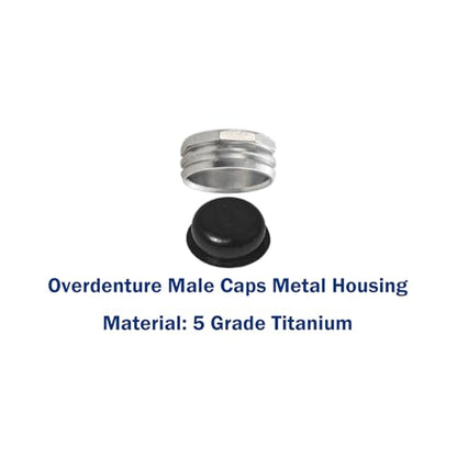 implants Replacement Male Caps Metal Housing 0.8 lbs 1.2 lbs 2.4 lbs (Overdenture Male Caps KIT) - color: Overdenture Male Caps KIT