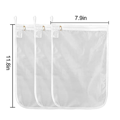 GOGOODA 3 Pack Delicates Laundry Bags, Fine Mesh Wash Bag with Hanging Loop - size: 3 set (3 Small)