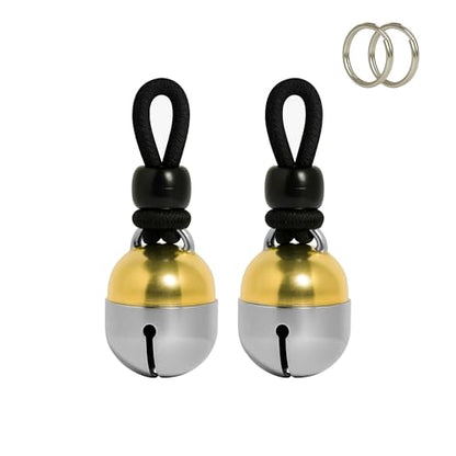Noble Bells Handmade Cat or Dog Collar Bell, Medium | Pair of Bells, Extra Loud, Premium Brass and Nickel Silver, Made in USA - size: Medium