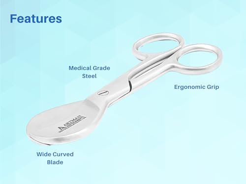 ARTMAN INSTRUMENTS 4" Pet Umbilical Cord Scissors | Sharp Stainless Steel | Smooth Working for Umbilical Cord, Sutures, Veterinary and Surgical Use |