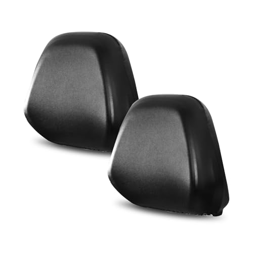 2PCS Cars Headrest Covers, Full Wrap-around Leather Headrest Covers for Cars, Reusable Elastic Dust Cover, Waterproof Headrest Cover, Universal Car Accessories for Most Cars (Black)