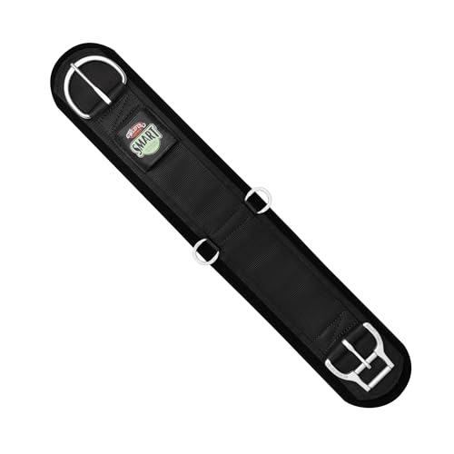 Weaver Equine ‎Roper Horse Cinch, Anti-Slip Neoprene Saddle Cinch Girth with Smart Cinch Buckle, Western Horse Riding Supplies, Black